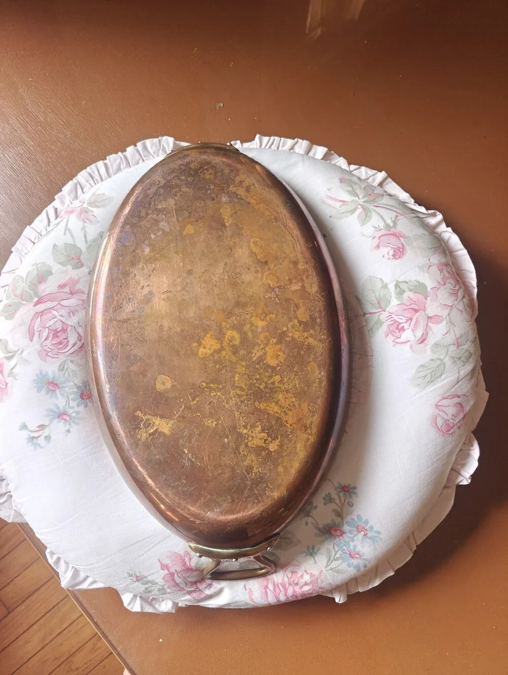 vintage copper au gratin pan 14